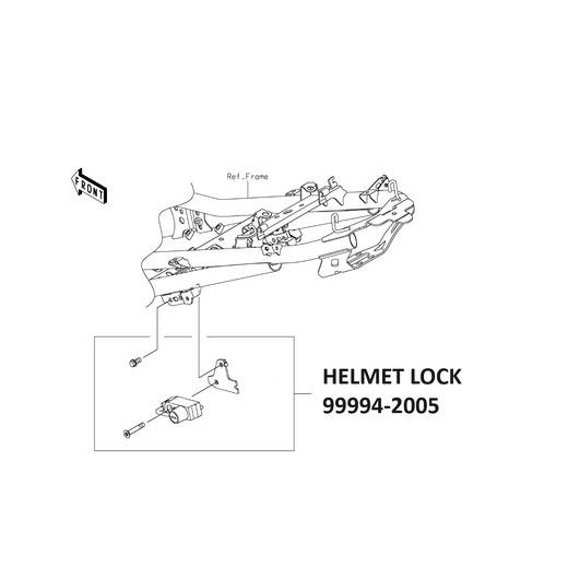 DOPLŇKOVÝ ZÁMEK HELMY PRO NINJA 500 & Z500