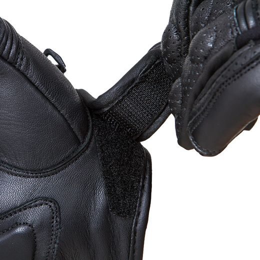 WOLF RACER BLACK KOŽENÉ RUKAVICE NA MOTORKU