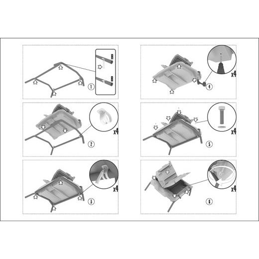 STŘECHA S ÚLOŽNÝM PROSTOREM PRO UTV TESSERACT POLARIS GENERAL 1000
