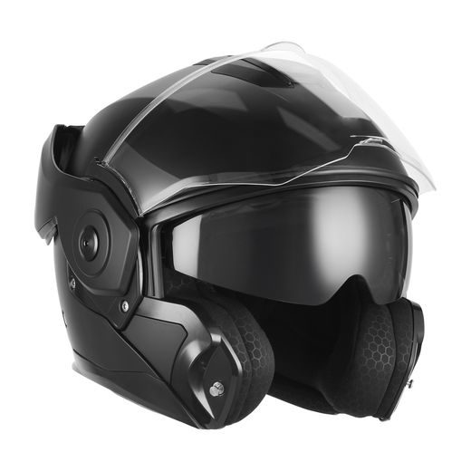 PŘEKLOPNÁ HELMA NA MOTORKU NOX PREMIUM SPINNER ČERNÁ MATNÁ