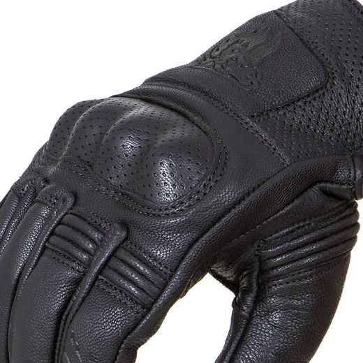 WOLF HORNET BLACK KOŽENÉ RUKAVICE NA MOTORKU
