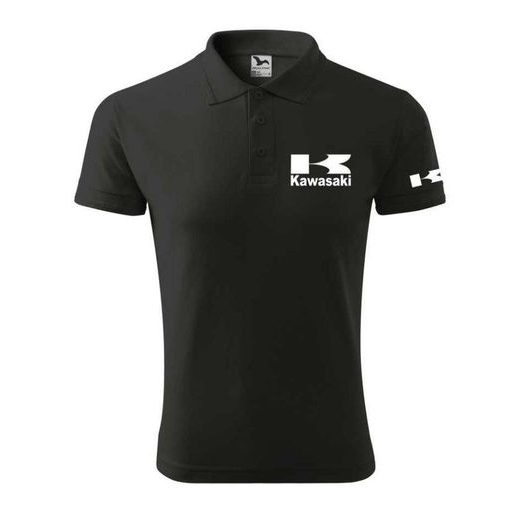 PÁNSKÉ POLO S MOTIVEM KAWASAKI - ČERNÉ