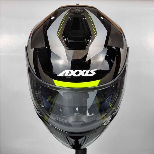 VÝKLOPNÁ HELMA AXXIS GECKO SV SHIELD LESKLÁ ŠEDÁ