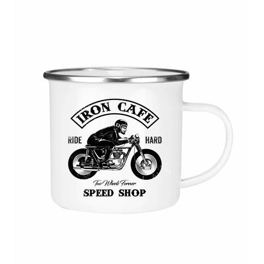 PLECHOVÝ HRNÍČEK IRON CAFE