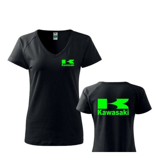 DÁMSKÉ TRIKO S MOTIVEM KAWASAKI 1 - ČERNÉ