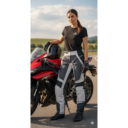 DÁMSKÉ KALHOTY NA MOTORKU CLOVER VENTOURING BLACK/GREY