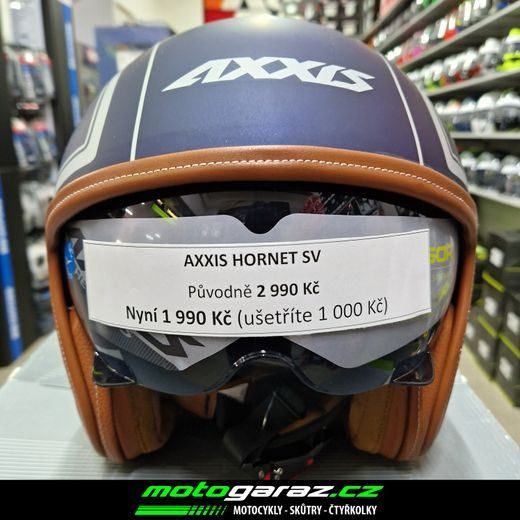 OTEVŘENÁ HELMA AXXIS HORNET SV ROYAL MATNÁ MODRÁ