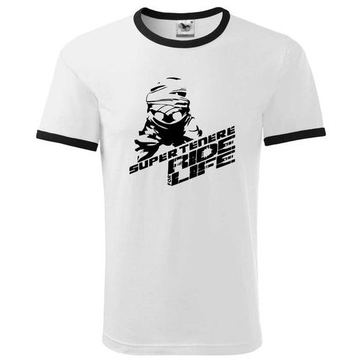 PÁNSKÉ TRIKO S MOTIVEM YAMAHA SUPERTENERE RIDE FOR LIFE - BÍLÉ