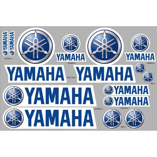 BAREVNÉ SAMOLEPKY S MOTIVEM YAMAHA - MODRÉ
