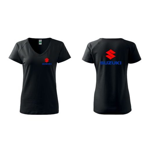 DÁMSKÉ TRIKO S MOTIVEM SUZUKI 2 - ČERNÉ