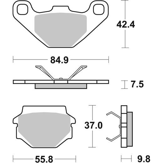 BRZDOVÉ DESTIČKY BREMBO 07BB0708 CC ROAD