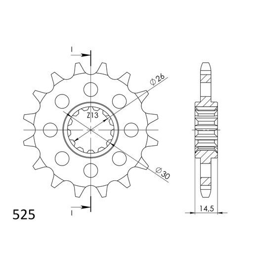 ŘETĚZOVÉ KOLEČKO SUPERSPROX CST-1332:15 15 ZUBŮ, 525