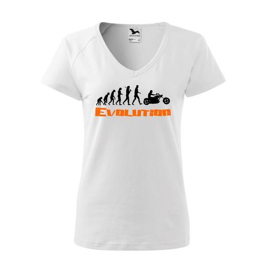 DÁMSKÉ TRIKO S MOTIVEM EVOLUTION CHOPPERS - BÍLÉ