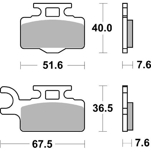 BRZDOVÉ DESTIČKY BREMBO 07KA27SD