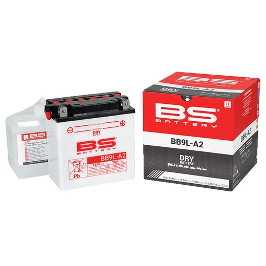 KONVENČNÍ MOTOCYKLOVÁ BATERIE BS-BATTERY BB9L-A2 (YB9L-A2) VČETNĚ BALENÍ KYSELINY
