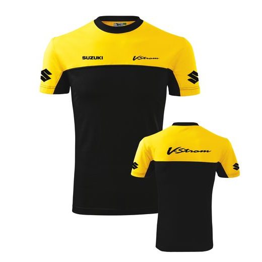 PÁNSKÉ TRIKO S MOTIVEM SUZUKI V-STROM - ŽLUTÁ/ČERNÁ