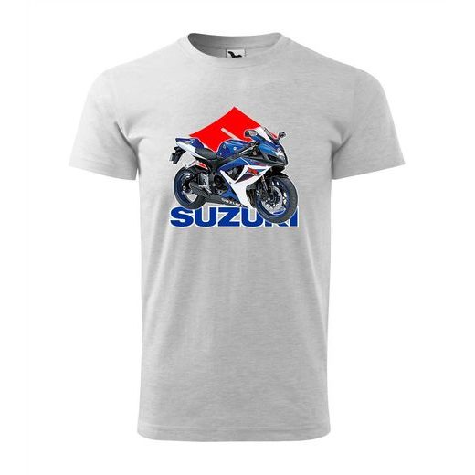 PÁNSKÉ TRIKO S MOTIVEM SUZUKI GSXR 3 - SVĚTLE ŠEDÁ