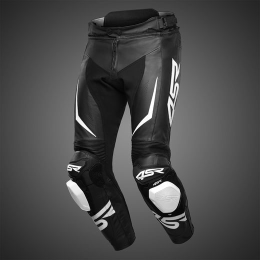 KOŽENÉ KALHOTY NA MOTORKU 4SR TR 3 EVO BLACK/WHITE