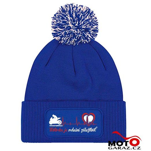 ZIMNÍ ČEPKA S BAMBULÍ MOTORKA JE SRDEČNÍ ZÁLEŽITOST ®