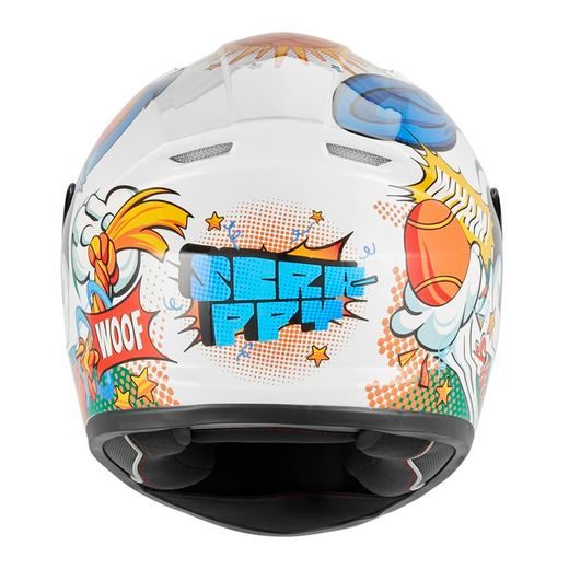 DĚTSKÁ PŘILBA NA MOTORKU NOX N731 KID SCRAPPY BÍLÁ