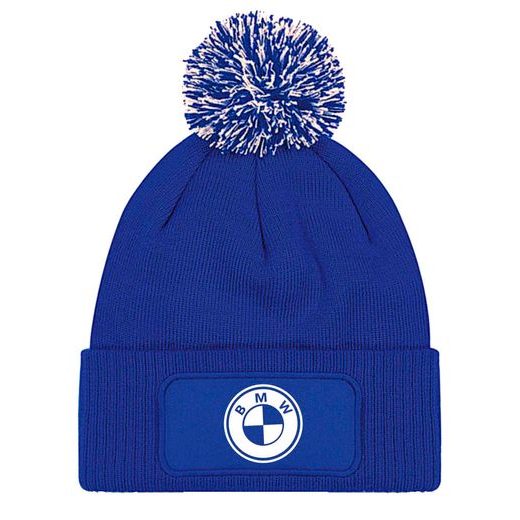 ZIMNÍ ČEPKA S BAMBULÍ A MOTIVEM BMW