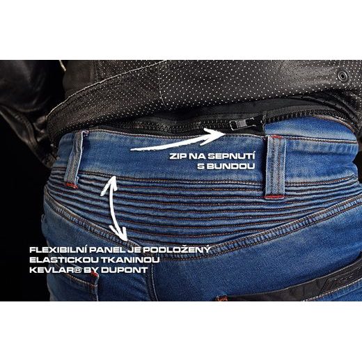 KEVLAROVÉ JEANSY 4SR CLUB SPORT BLUE