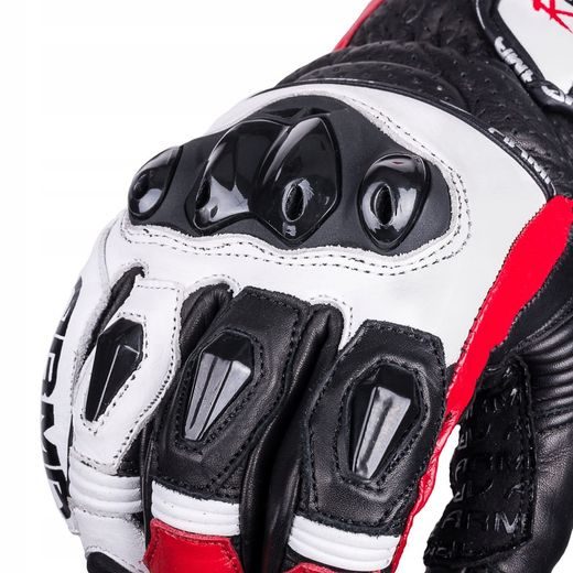 WOLF RAIDEN RED KOŽENÉ SPORTOVNÍ RUKAVICE NA MOTORKU