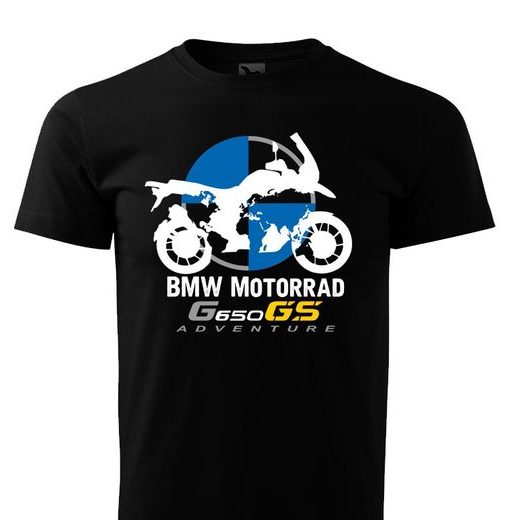 PÁNSKÉ TRIKO S MOTIVEM BMW G 650 GS ADVENTURE - ČERNÉ