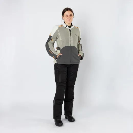 DÁMSKÁ BUNDA IXS TOURSTER-BIG AIR 1.0 X2-161605 TMAVĚ ŠEDÁ-OPATSKÝ KÁMEN-ORANŽOVÁ