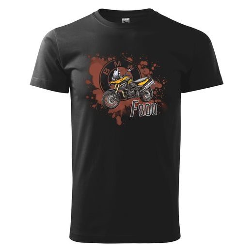 PÁNSKÉ TRIKO S MOTIVEM BMW F 800 GS - ČERNÉ