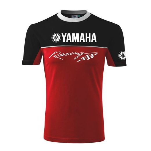 PÁNSKÉ TRIKO S MOTIVEM YAMAHA RACING - ČERNÁ/ČERVENÁ