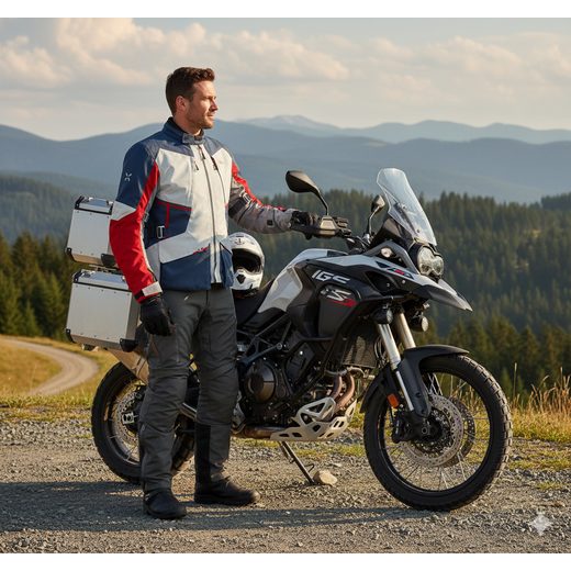 BUNDA S LAMINOVANOU MEMBRÁNOU IXS TOURSTER-STX 1.0 X2-111405 SVĚTLE ŠEDÁ-MODRÁ-ČERVENÁ