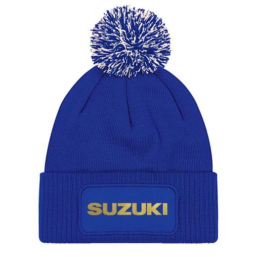 ZIMNÍ ČEPKA S BAMBULÍ A MOTIVEM SUZUKI