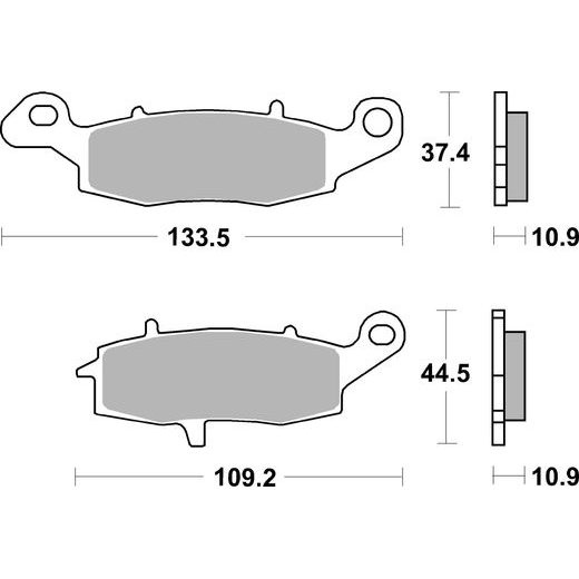 BRZDOVÉ DESTIČKY BREMBO 07KA15CC CC ROAD