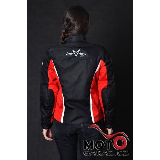 DÁMSKÁ BUNDA NA MOTORKU NERVE UNIQUE STAR RED