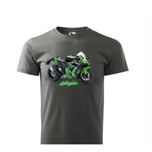 PÁNSKÉ TRIKO S MOTIVEM KAWASAKI NINJA 3 - ŠEDÉ