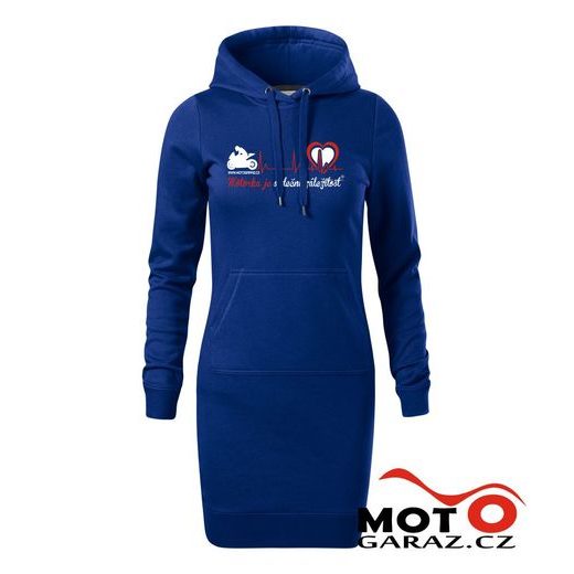 ŠATY MOTORKA JE SRDEČNÍ ZÁLEŽITOST ® KRÁLOVSKY MODRÉ