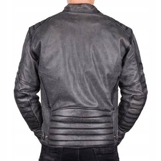 KOŽENÁ BUNDA NA MOTORKU WOLF DESTRO GREY