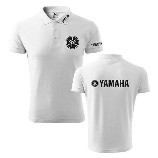 PÁNSKÉ POLO S MOTIVEM YAMAHA - BÍLÁ