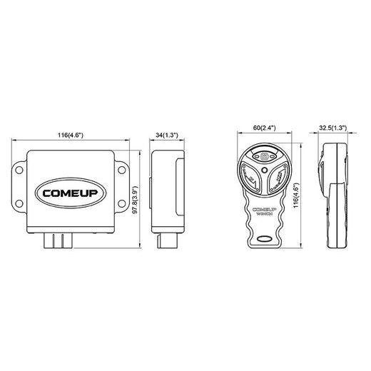 COMEUP WIRELESS REMOTE CONTROL RF-24DP-C 6 PIN