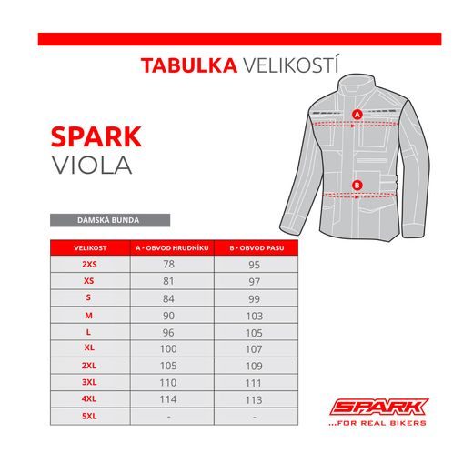DÁMSKÁ TEXTILNÍ MOTO BUNDA SPARK VIOLA BLACK