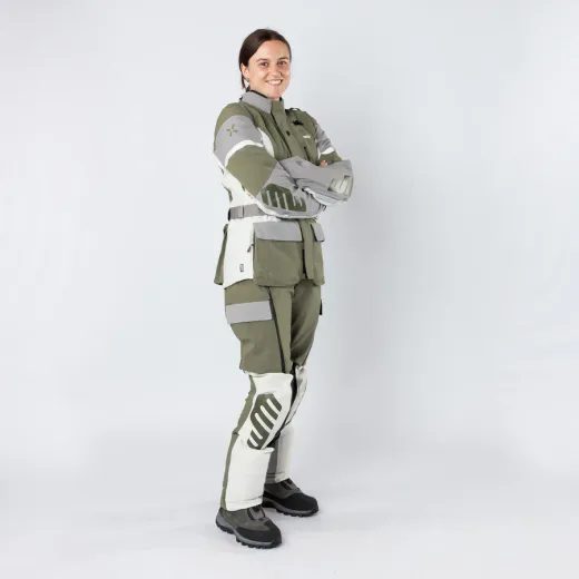 DÁMSKÉ KALHOTY S LAMINOVANOU MEMBRÁNOU IXS VENTURE-STX 1.0 X2-015605 OLIVOVÁ-SVĚTLE ŠEDÁ