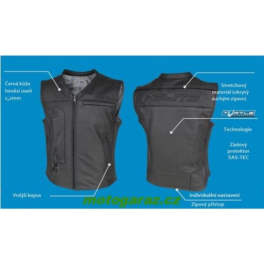 AIRBAGOVÁ KOŽENÁ VESTA HELITE CHOPPER CUSTOM
