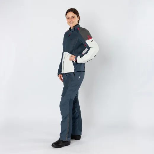 DÁMSKÁ BUNDA IXS TOURSTER-BIG AIR 1.0 X2-161605 SVĚTLE ŠEDÁ-MODRÁ-ČERVENÁ