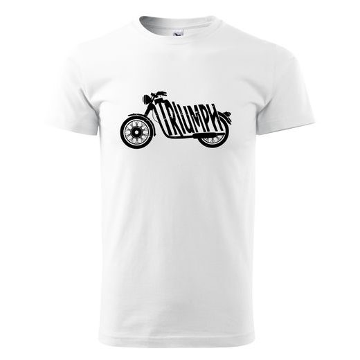 PÁNSKÉ TRIKO S MOTIVEM TRIUMPH 2 - BÍLÉ