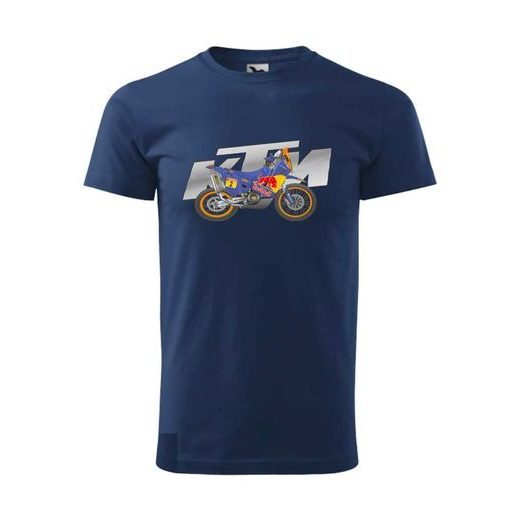 PÁNSKÉ TRIKO S MOTIVEM KTM 690 DAKAR - TMAVĚ MODRÉ