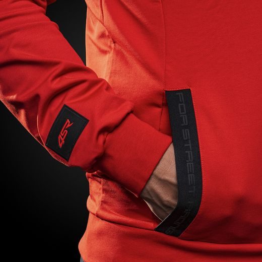 PÁNSKÁ MIKINA 4SR LOGO ZIP RED