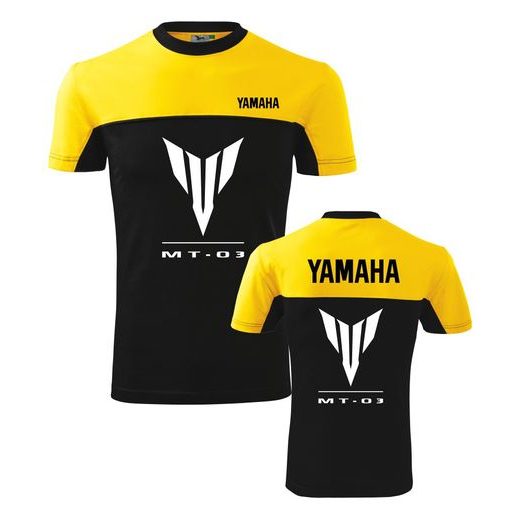 PÁNSKÉ TRIKO S MOTIVEM YAMAHA MT-03 - ŽLUTÁ/ČERNÁ