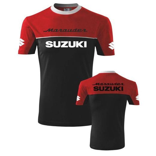 PÁNSKÉ TRIKO S MOTIVEM SUZUKI MARAUDER - ČERVENÁ/ČERNÁ