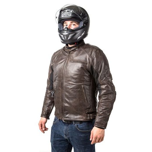 KOŽENÁ AIRBAGOVÁ BUNDA HELITE ROADSTER HNĚDÁ